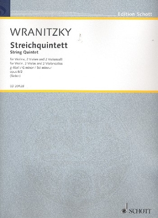 Streichquintett g-Moll op. 8/2 fr Violine, 2 Violen und 2 Violoncelli Partitur und Stimmen