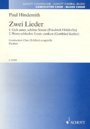 Zwei Lieder fr dreistimmig gemischter Chor (SABar) a cappella Chorpartitur