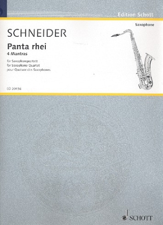 Panta rhei fr 4 Saxophone (SATBar) Partitur und Stimmen