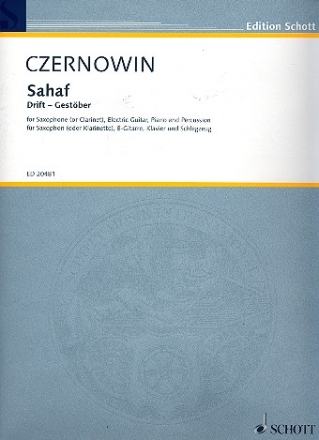Sahaf fr Saxophon (Klarinette), E-Gitarre, Klavier und Schlagzeug Partitur und Stimmen