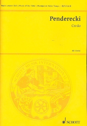 Credo fr Soli (SMezATB), Kinderchor, gemischter Chor und Orchester Studienpartitur