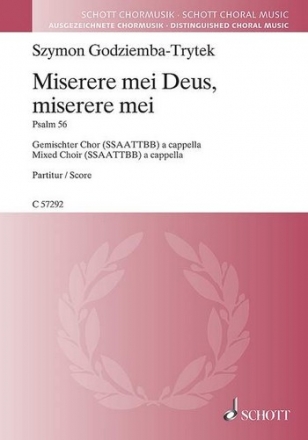 Miserere mei Deus fr gem Chor a cappella Partitur