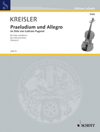 Prludium und Allegro im Stile von Pugnani fr Viola und Klavier