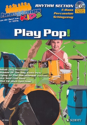 Heavytones Kids - Play Pop (+CD) fr flexibles Ensemble/Band E-Bass/Percussion/Schlagzeug