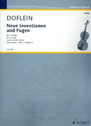 Neue Inventionen und Fugen Heft IV fr 2 Violinen