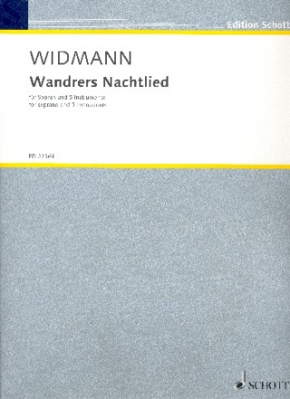 Wandrers Nachtlied fr Sopran und 5 Instrumente Partitur und Stimmen