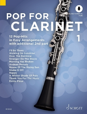 Pop for Clarinet Band 1 (+Online Audio) fr 1-2 Klarinetten (mit Text und Akkorden) Spielpartitur