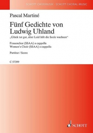 5 Gedichte von Ludwig Uhland fr Frauenchor a cappella Partitur