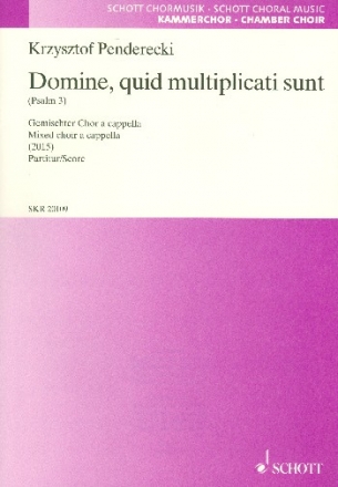 Domine quid multiplicati sunt fr gem Chor a cappella Partitur