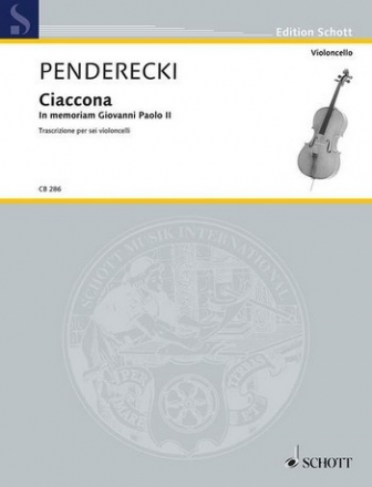 Ciaccona fr 6 Violoncelli Partitur und Stimmen