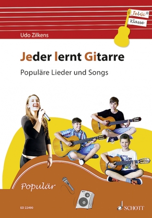 Jeder lernt Gitarre - Populre Lieder und Songs fr Gitarre Lehrbuch