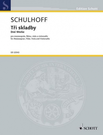 ED22543 Tri skladby fr Mezzosopran, Flte, Viola und Violoncello
