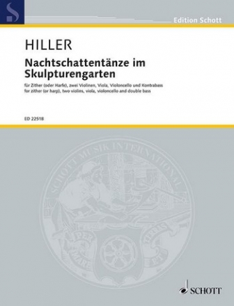 ED22518 Nachtschattentnze im Skulpturengarten fr Zither (Harfe), 2 Violinen, Viola, Violoncello und Kontrabass Partitur und Stimmen