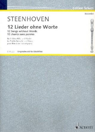 12 Lieder ohne Worte fr Altblockflte und Klavier