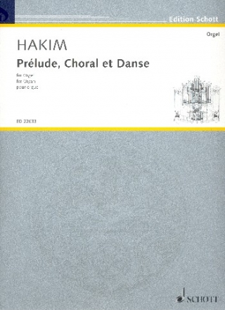 Prlude, choral et danse fr Orgel