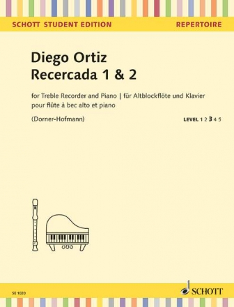 Recercada Nr.1 und 2 fr Altblockflte und Klavier