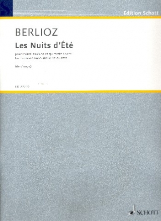 Les nuits d't fr Mezzosopran, Flte, Oboe, Klarinette, Horn und Fagott Partitur und Stimmen (frz)