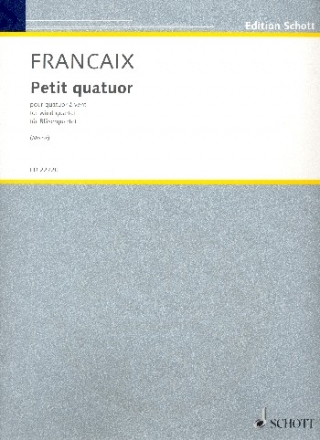 Petit quatuor fr Oboe, Klarinette, Horn in F und Fagott Partitur und Stimmen