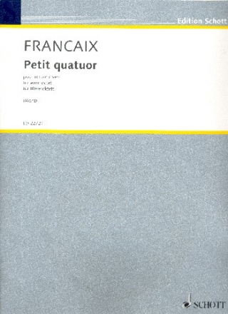 Petit quatuor fr 2 Oboen, 2 Klarinetten, 2 Hrner und 2 Fagotte Partitur und Stimmen