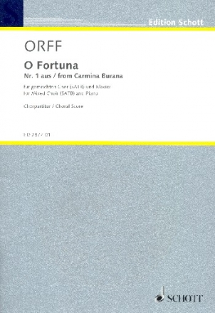 O Fortuna aus Carmina Burana fr gem Chor und Klavier Chorpartitur