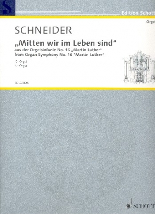 Mitten wir im Leben sind fr Orgel