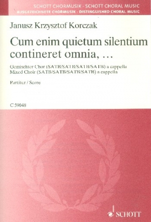Cum enim quietum silentium contineret omnia fr gem Chor (4x SATB) a cappella Partitur
