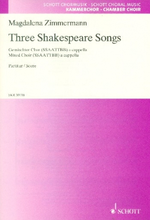 3 Shakespeare Songs fr gem Chor a cappella Partitur (en)
