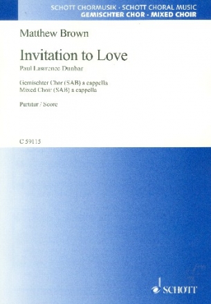 Invitation to Love fr gem Chor (SAM) a cappella Partitur