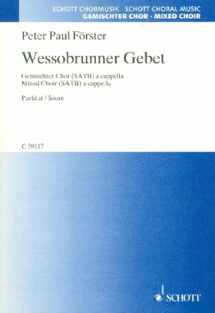 Wessobrunner Gebet fr gem Chor a cappella Partitur