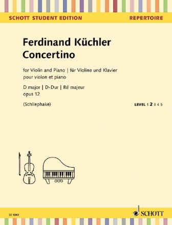 Concertino D-Dur op.12 fr Violine und Klavier