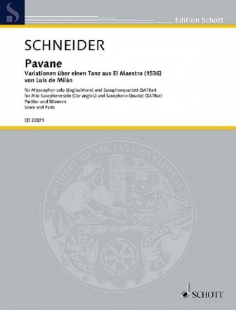 ED22871 Pavane fr Altsaxophon Englischhorn) und 4 Saxophone (SATBar) Partitur und Stimmen