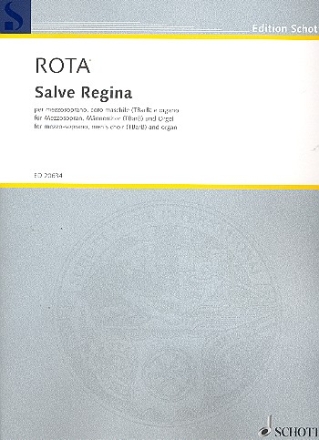 Salve Regina fr Mezzo-Sopran, Mnnerchor (TBarB) und Orgel Partitur