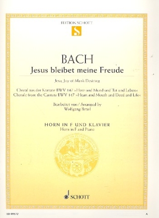 Jesus bleibet meine Freude BWV147 fr Horn in F und Klavier