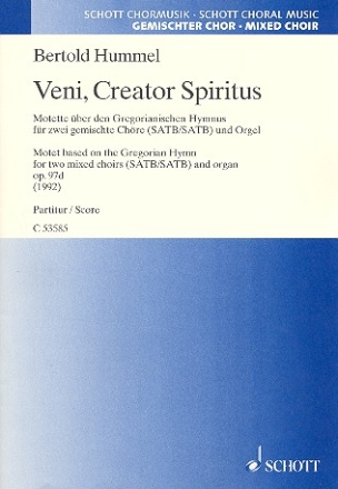 Veni creator spiritus op.97d fr 2 gem Chre und Orgel Partitur