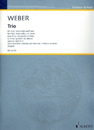 Trio g-Moll op. 63 WeV P.14 fr Flte, Violoncello und Klavier Partitur und Stimmen