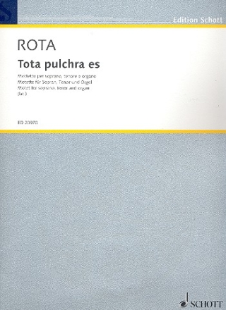 Tota pulchra es fr Sopran, Tenor und Orgel Partitur