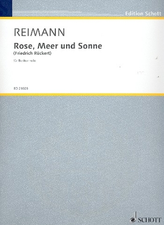 Rose, Meer und Sonne fr Bariton solo Einzelausgabe