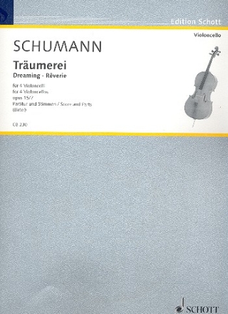 Trumerei op. 15/7 fr 4 Violoncelli Partitur und Stimmen