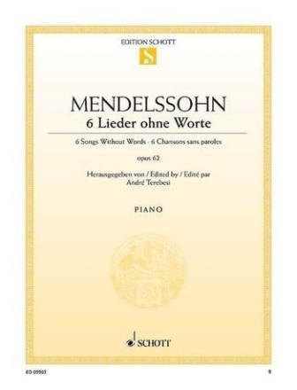 6 Lieder ohne Worte op. 62 fr Klavier