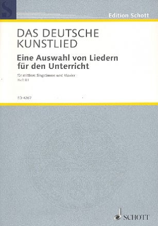Das deutsche Kunstlied Band 3 fr Gesang (mittel) und Klavier