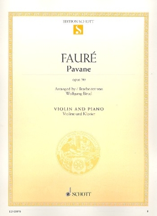 Pavane op. 50 fr Violine und Klavier