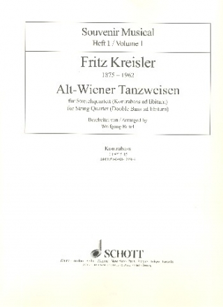Alt-Wiener Tanzweisen fr Streichquartett (Kontrabass ad lib) Kontrabass