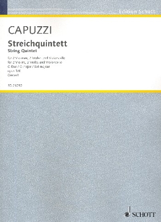 Streichquintett G-Dur op. 3/6 fr 2 Violinen, 2 Violen und Violoncello Partitur und Stimmen