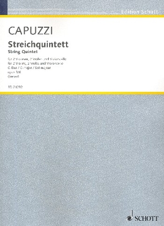 Streichquintett G-Dur op. 3/6 fr 2 Violinen, 2 Violen und Violoncello Partitur und Stimmen