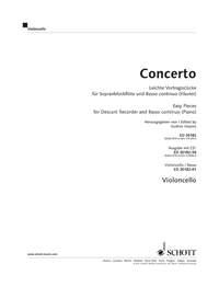 Concerto fr Sopran-Blockflte und Basso continuo Einzelstimme - Violoncello