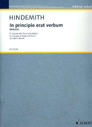 In principio erat verbum fr Sopran oder Tenor und Klavier