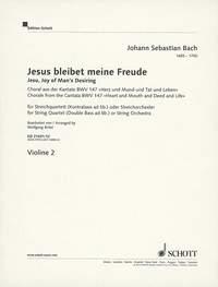 Jesus bleibet meine Freude BWV147 fr Streichquartett (Streichorchester) (Kontrabass ad lib) Violine 2