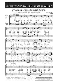 Anmut sparet nicht noch Mhe fr gem Chor a cappella Partitur