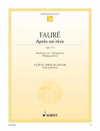 Aprs un rve op.7,1 fr Flte und Klavier