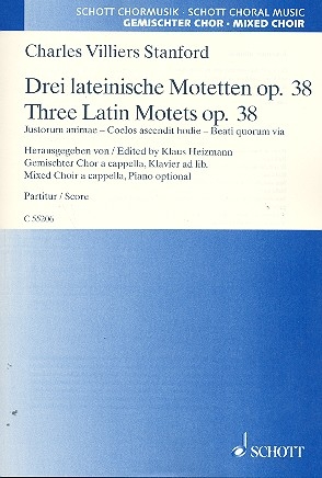 Drei lateinische Motetten op. 38 fr 4-8 stimmiger gemischter Chor, Klavier ad libitum Chorpartitur